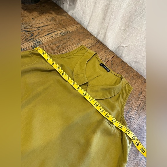 CHERRY BOBIN yellow/green blouse size XS - Picture 5 of 8